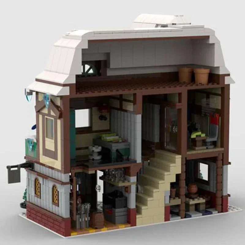 Klocki konstrukcyjne Moc Modular Street View Winter Village Klocki techniczne DIY Zestaw do składania Zabawki konstrukcyjne dla dzieci Prezenty świąteczne