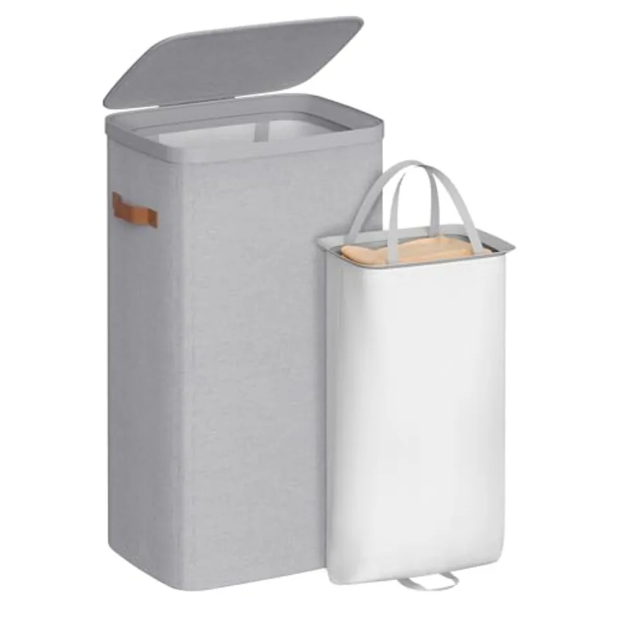 

Корзина для белья 26,4 галлона. Корзина для белья с крышкой и ручками, легкая сборка, съемный вкладыш, 16.5 x 12.6 x 29.5 дюймов, ULCB811GD01