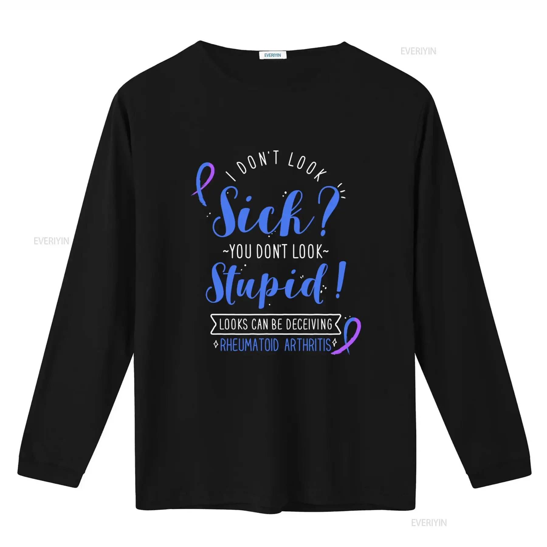 Rheumatoid Arthritis T Shirt I Don't Look Sick You Stupid Funny Chronic Illness Awareness with Ra Ribbon Design vintage Washed