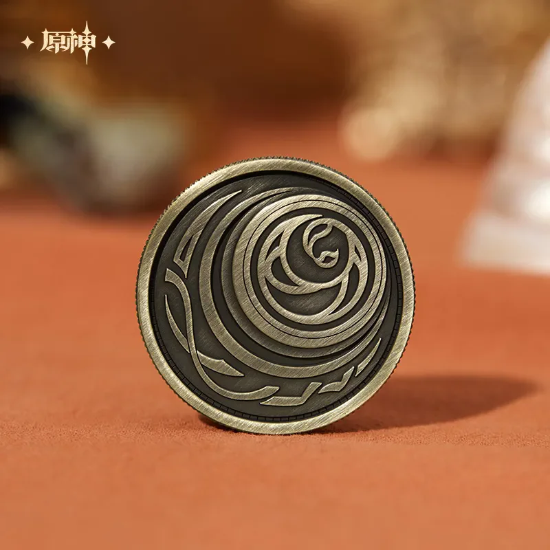 [Настоящее] miHoYo, ожерелье с фланями для игры Genshin Impact Flins Decision, ожерелье с монетами, комплект, аниме-орнамент, одежда, реквизит, подарки для косплея