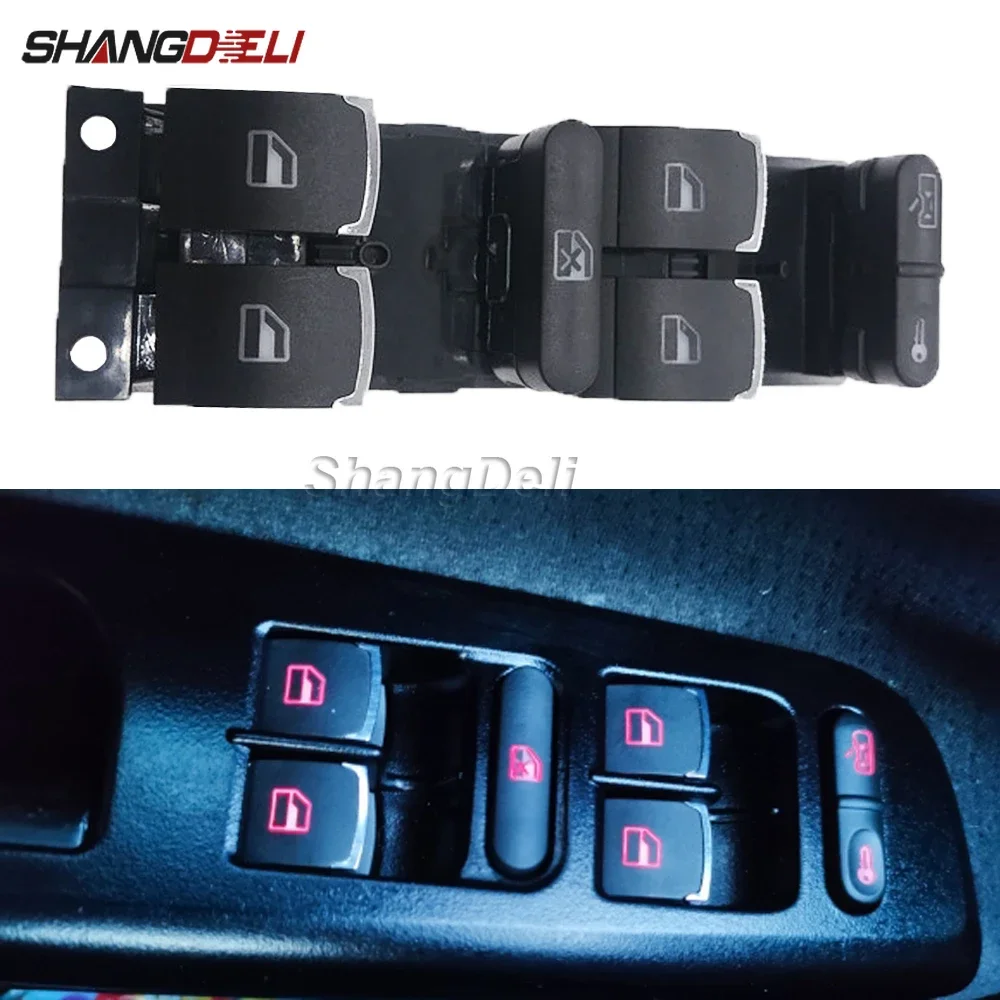 

Electric Window Lifter Control Switch For VW Jetta Golf GTI MK4 Passat B5 Driver Side 3BD959857 3BD 959 857 2000 - 2005