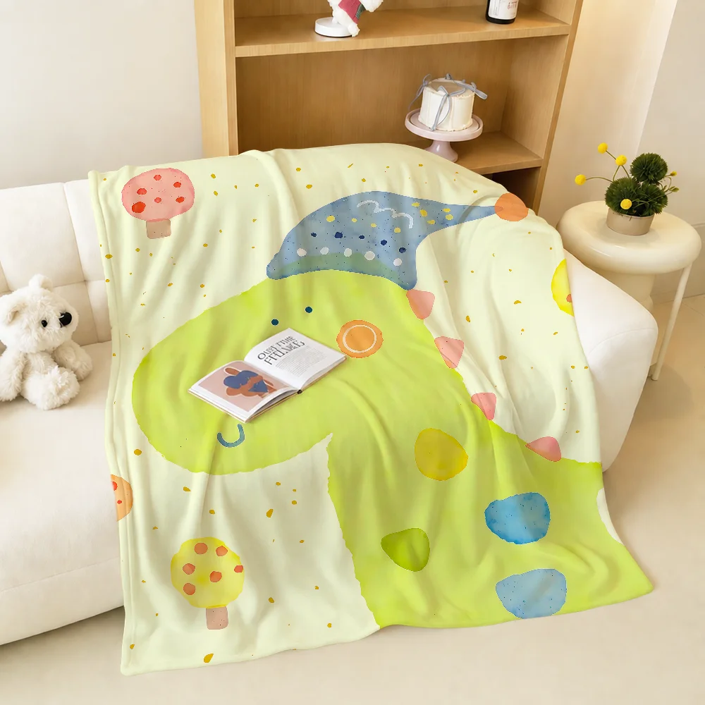 Fantasy Fairy Tale Style Kids Cute Cartoon Art Warm Soft Plush Blanket Sofa Living Room Nap Home Bedroom Gift Flannel Pet Hogar