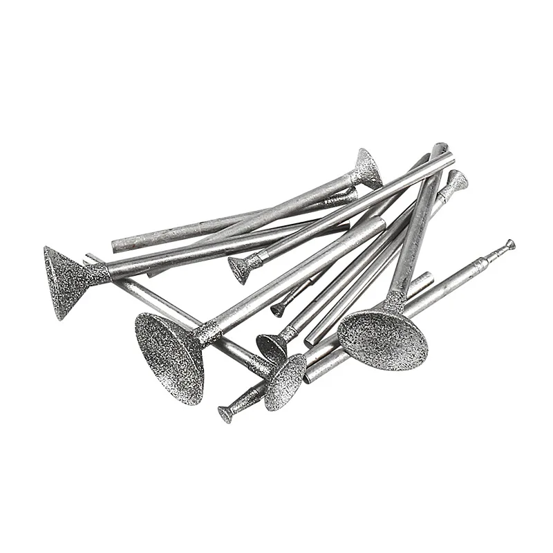 Diamond Grinding Head 2.35/3mm Shank Concave Jade Stone agate Carving Tools Electric Grinding Accessories