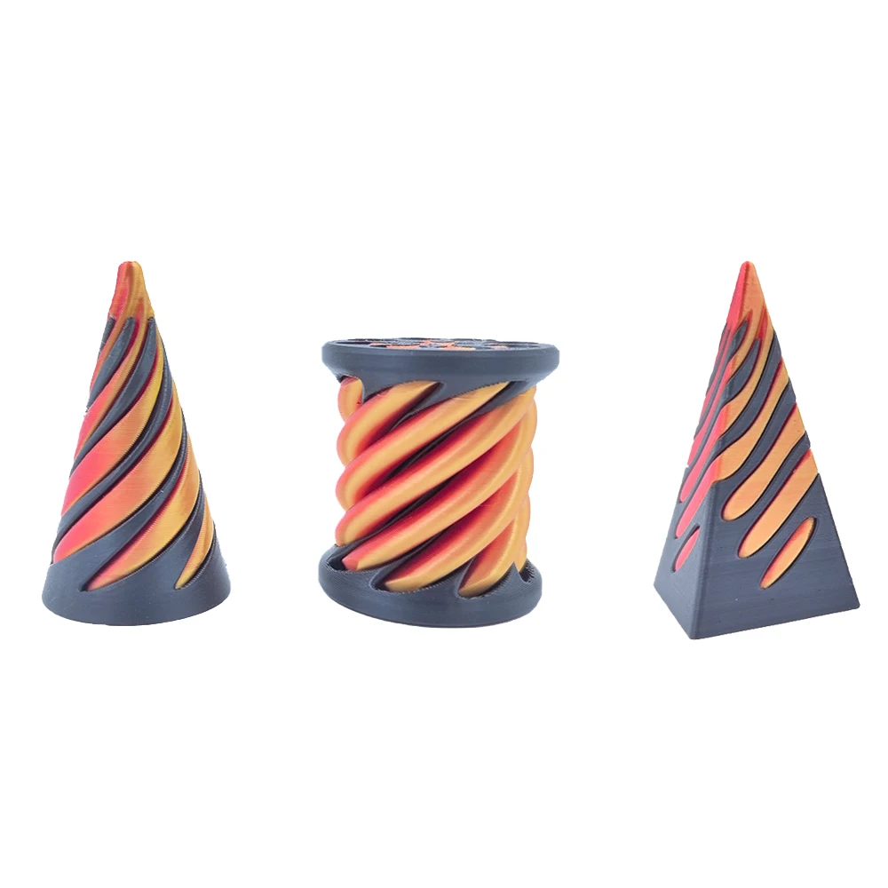 New 3D Printed Spiral Cone Fidget Toy Impossible Pyramid Passthrough Sculpture Pass Through Pyramid Toy Vortex Thread Illusion