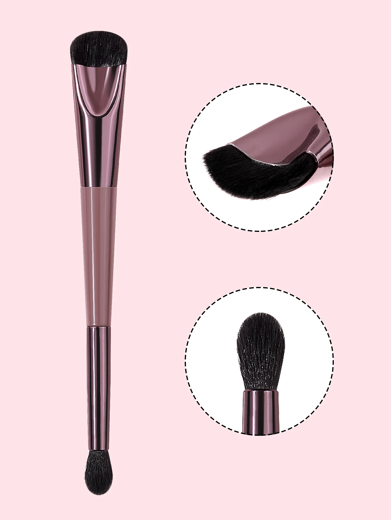 Dual Ended Concealer Brush Spoon Shape Foundation Brush Soft Cosmetic Brush For Blemish Fine Lines Face Makeup Beauty Tool