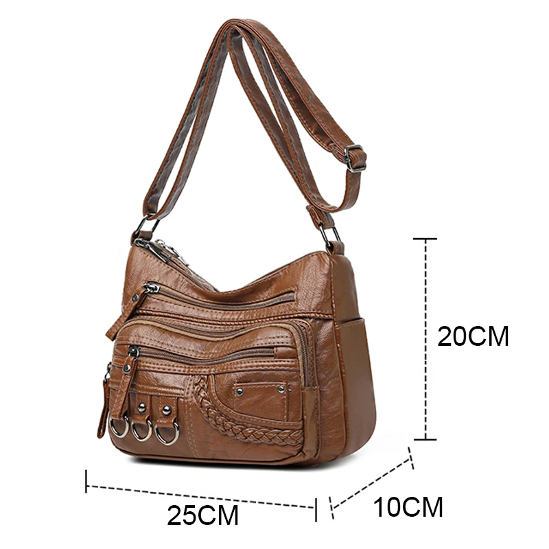 2024 New Ladies Soft Leather Bags High Quality Purses And Handbags Famous Designer Crossbody Shoulder Bag For Women Sac A Main