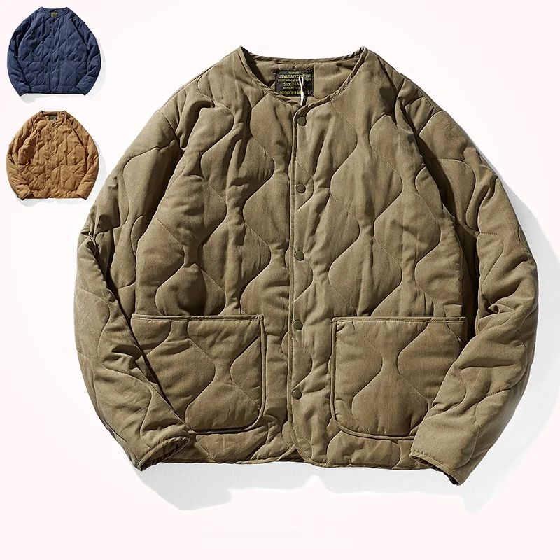 

M65 Cotton Jaet Men's Winter Warm Inner Liner American Retro Bunting Cotton Military Sle Jaet Youth Casual Faion