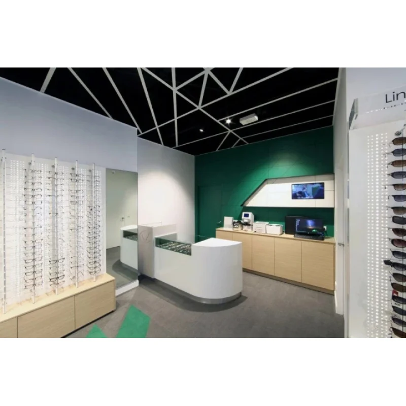 custom.MOOKOO Optical Showroom Interior Design with ISO9001-2008 Certification LED Lighting Durable & Waterproof Customizable Sh