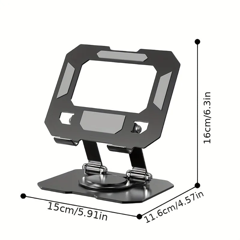 Tablet Holder Carbon Steel Stand with 360° Rotation Adjustable Stand For iPad Pro Air Mini Mobile Phone Desk Bracket 4-15 Inch image 5