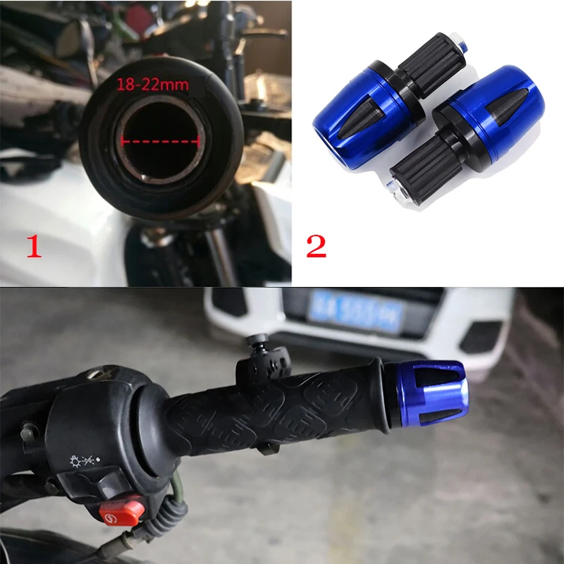 Motorcycle Handlebar End Grips Cap 7/8