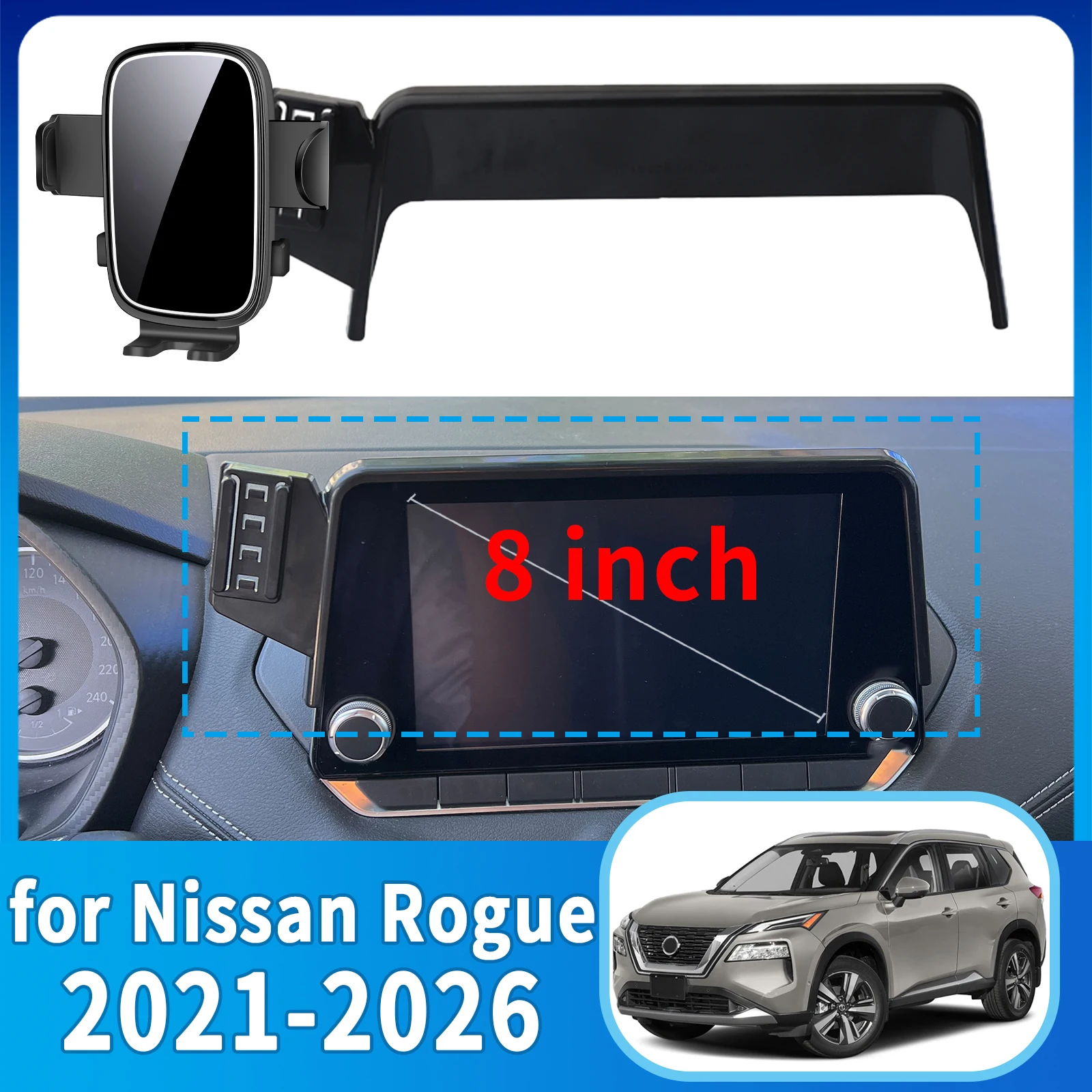 

fit for Nissan Rogue 2021 2022-2026 T33 8inch Phone Holder, Dashboard Screen Mount Bracket Easy Installation​​ Car accessoires
