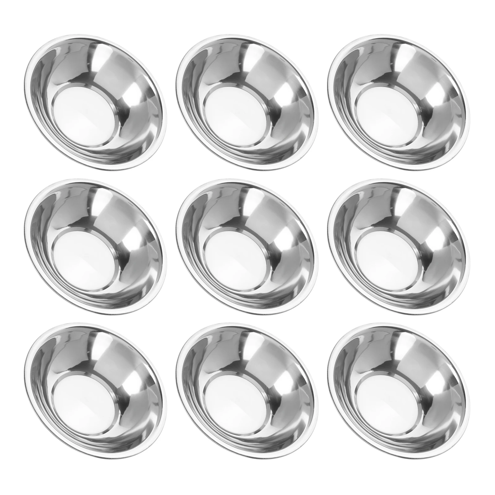 

10Pcs Stainless Steel Mixing Bowl Set Thickened Round Bowls for Mixing Serving and Storing Kitchen Salad Soup Sauce Prep Bowls