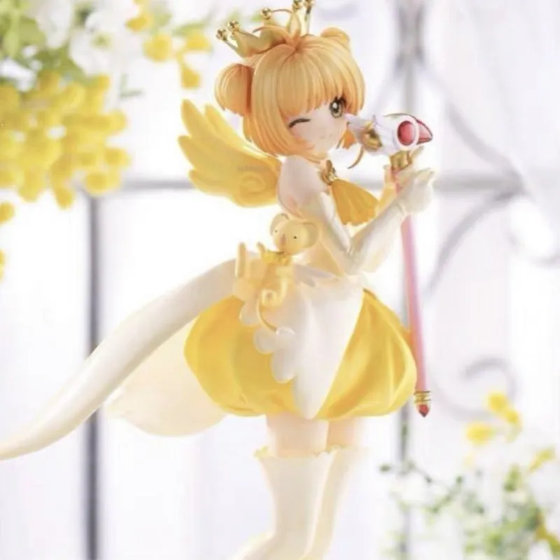 Novo 22cm cardcaptor sakura kinomoto sakura pvc anime figura modelo estátua coleção brinquedos decoração de mesa fãs presentes aniversário