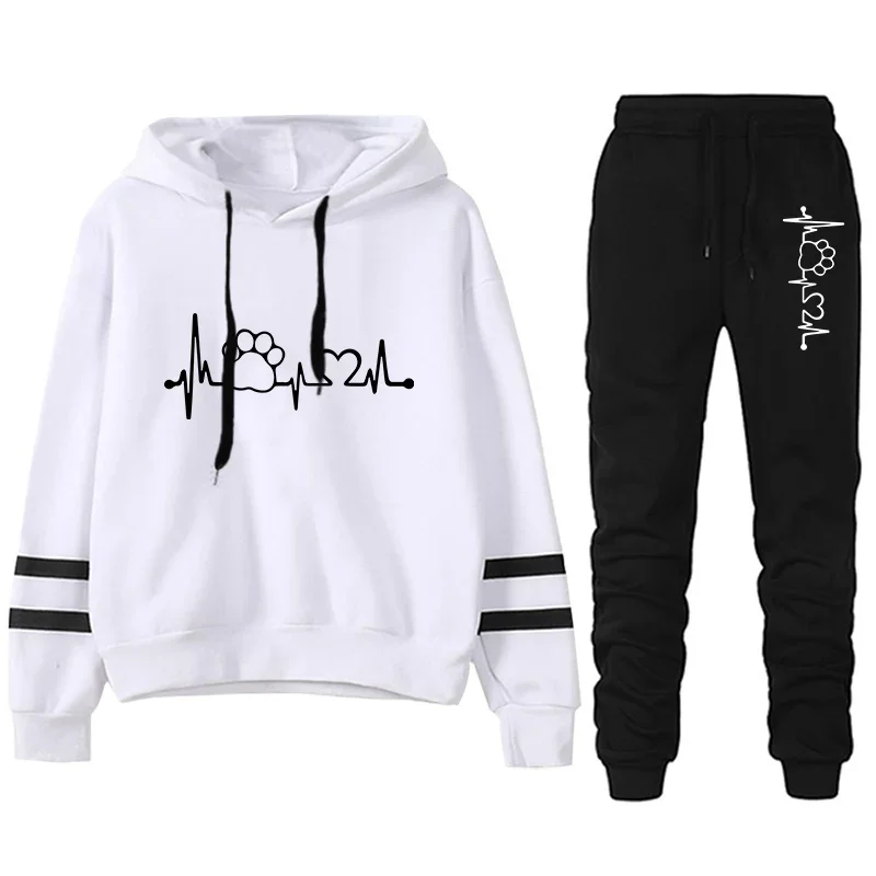 

Daily Comfortable Pullovers Women's Sweatshirts Hoodies Fashion Stripe Outdoors Sports Styles Jogging Casual Sweatpants Printing