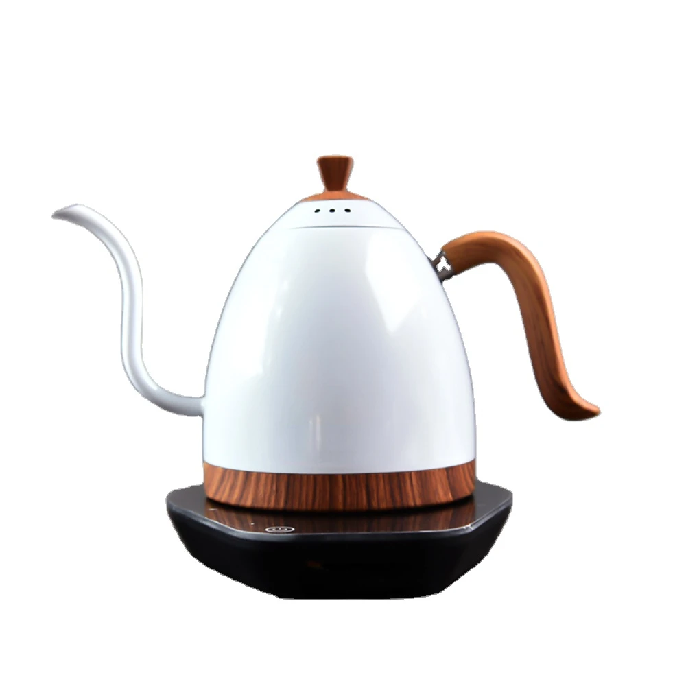 

Artisan 600ml Food grade 304 stainless steel 1000w power Gooseneck electric with temperature control coffee kettle