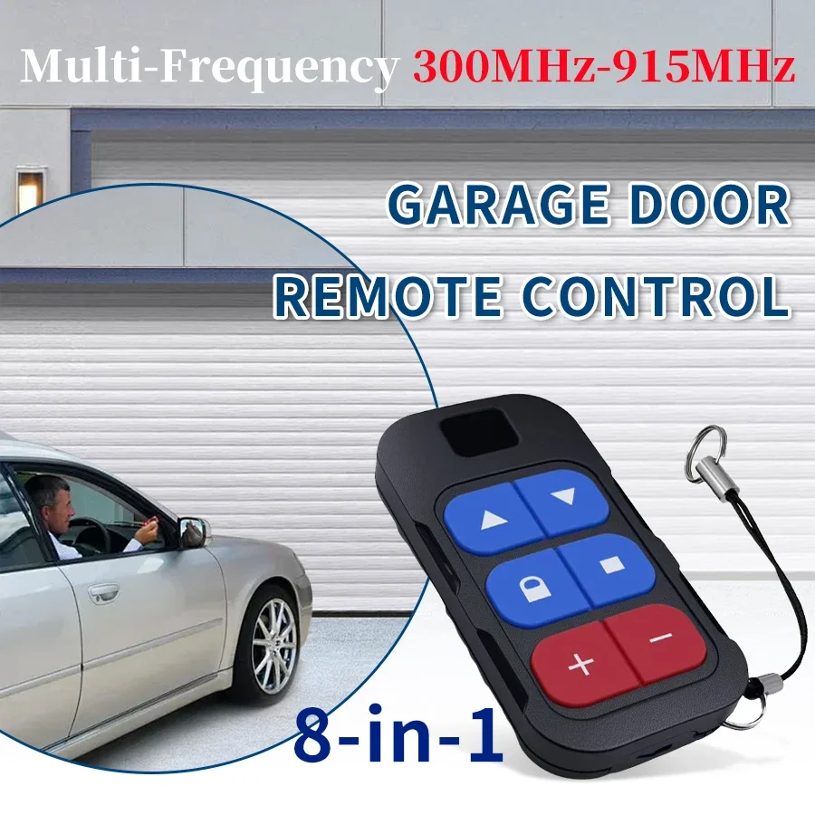 8 Channels 300MHz-915MHz Multi Frequency Garage Door Remote Control RF Duplicator 868MHz 433MHz Fixed Rolling Code Transmitter