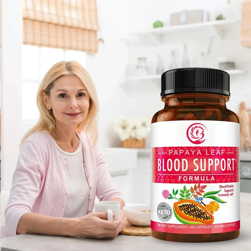 Papaya leaf blood support capsule - blood plate, bone marrow, immune support - herbal remedies - herbal essence