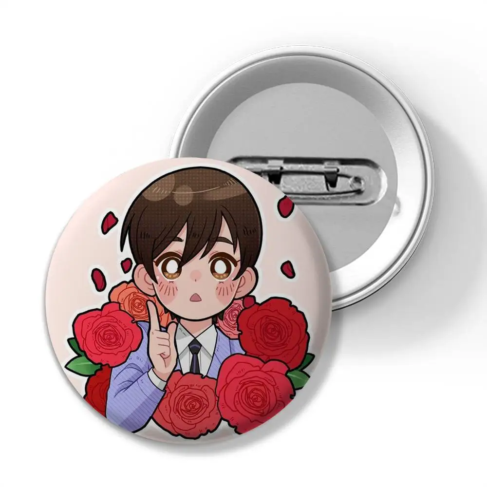 O-Ouran High School Host Club Badges Round Exquisite Badge Brooches Creative Pins For Clothes Hat Backpack Gift Accessories