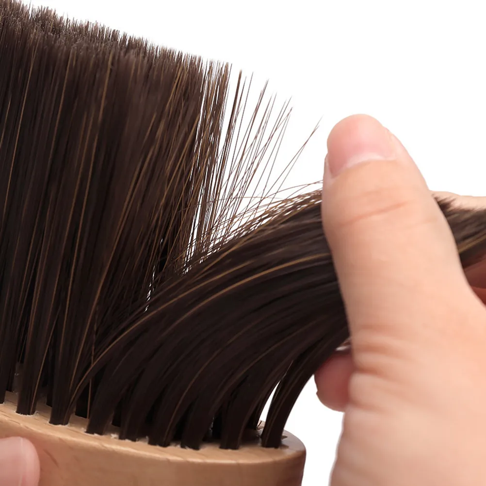 Men's Soft Bristle Neck Duster Brush Solid Wood Handle Haircut Cleaning Tool Beard Grooming Barber Sweeping