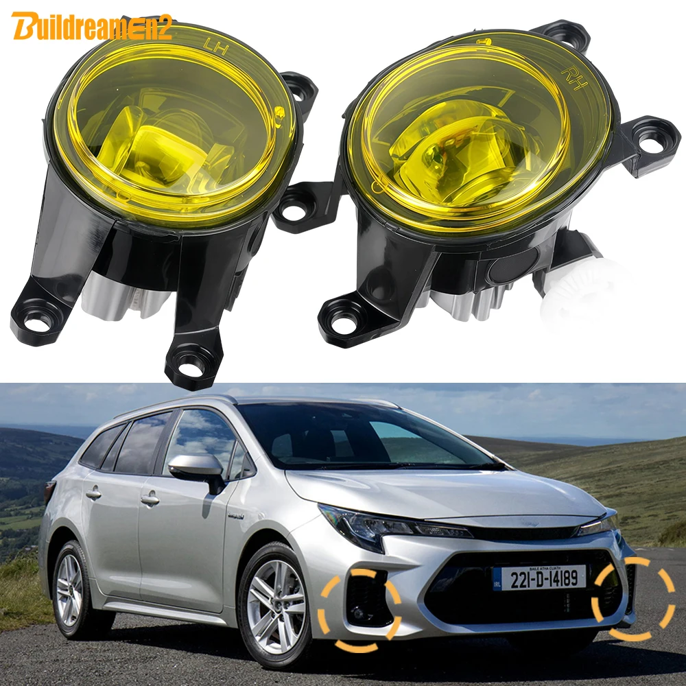 1 Pair Car Driver + Passenger LED Fog Light Assembly Daylight 30W For Suzuki Swace Estate 2020 2021 2022 2023 2024 2025 2026