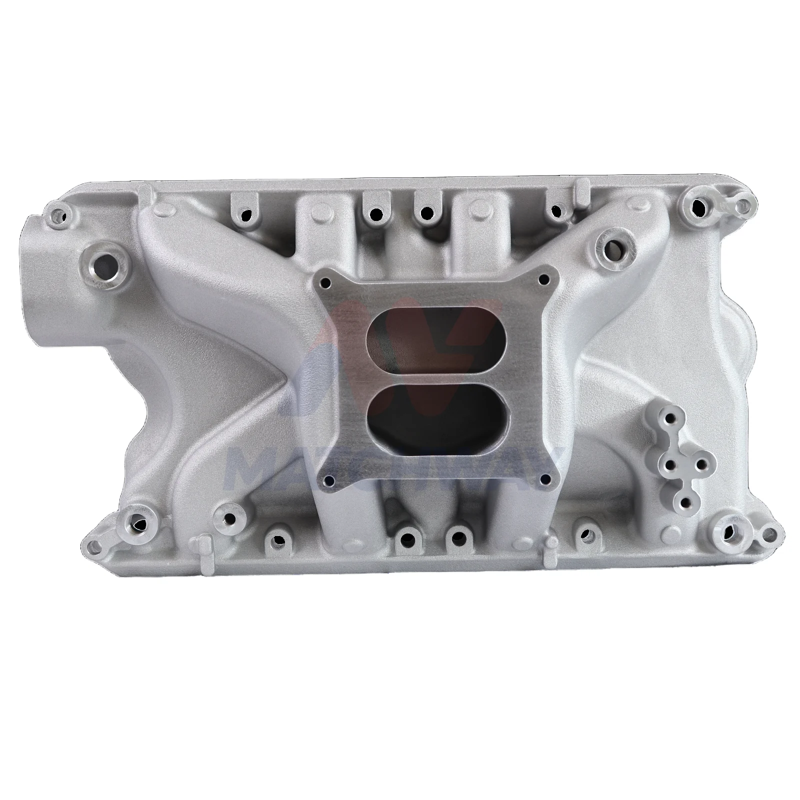 SBF Satijn Aluminium CNC Gefreesde Nieuwe Air Gap Dubbele Plaat Inlaatspruitstuk voor Small Block Windsor 351W 5.8L V8