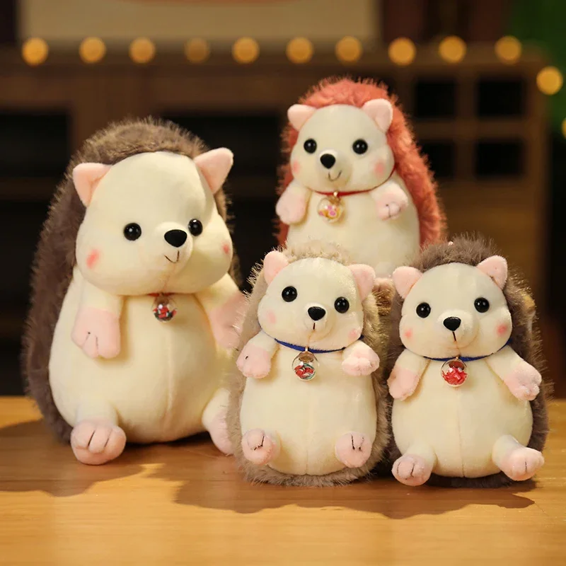 15/20cm Cute Hedgehog Plush Doll Kawaii Stuffed Animal Soft Plushies Keychain Pendant Toys for Kids Girls Boys Child Home Decor