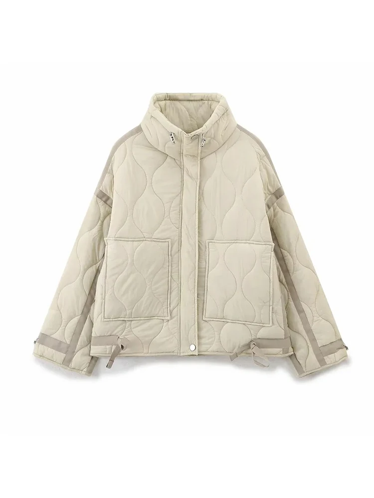 

Женская осенняя новая модная свободная хлопковая куртка, короткое пальто, шикарная хлопковая одежда с длинными рукавами, верхняя одежда Muje