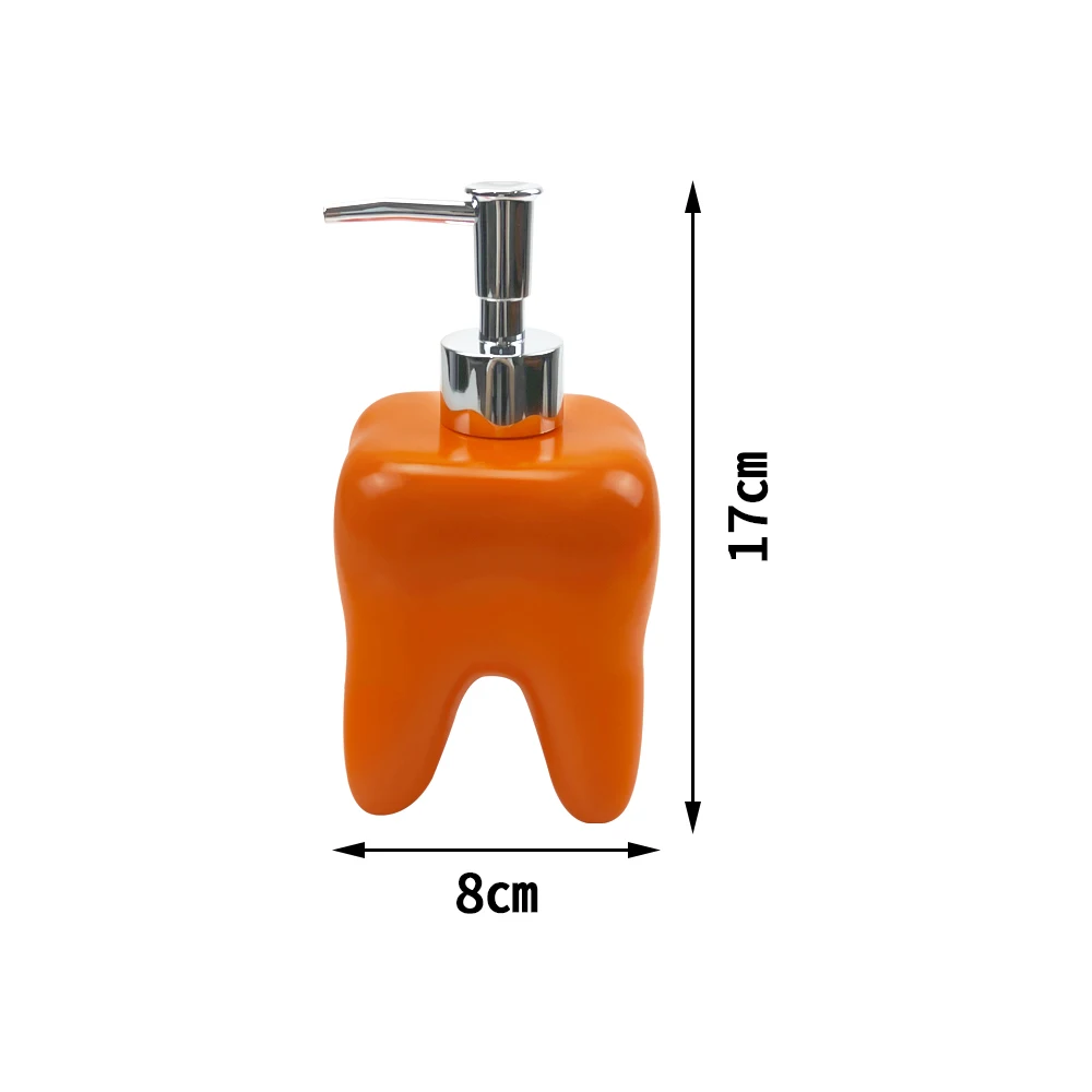 1Pcs Dental Tooth Shape Hand Sanitizer Dispenser Liquid Lotion Shampoo Soap Press Bottles Bathroom Shower Gel Refillable Bottle