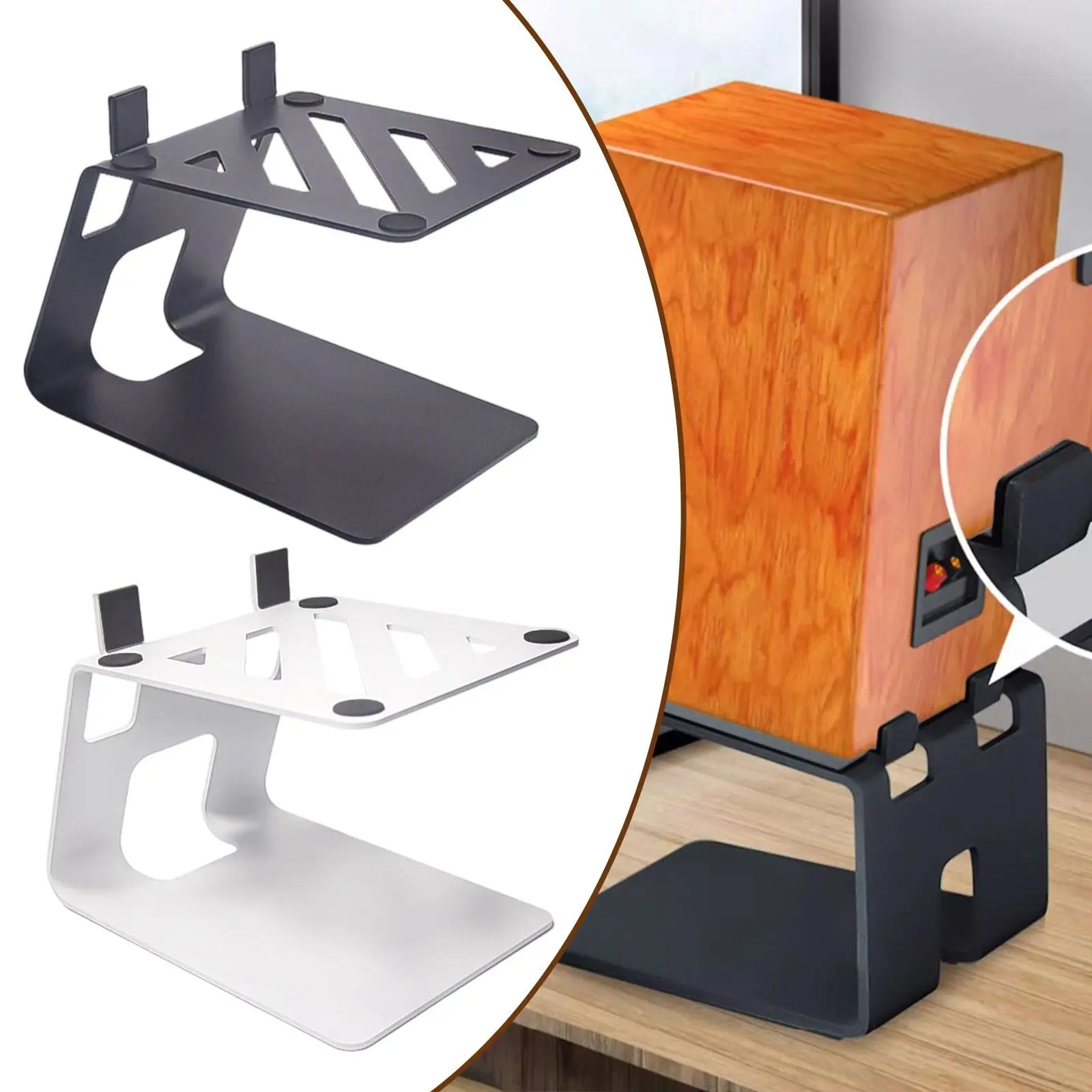 Desktop-Lautsprecherständer, stoßdämpfender Schreibtisch-Surround-Sound-Lautsprecher-Riser