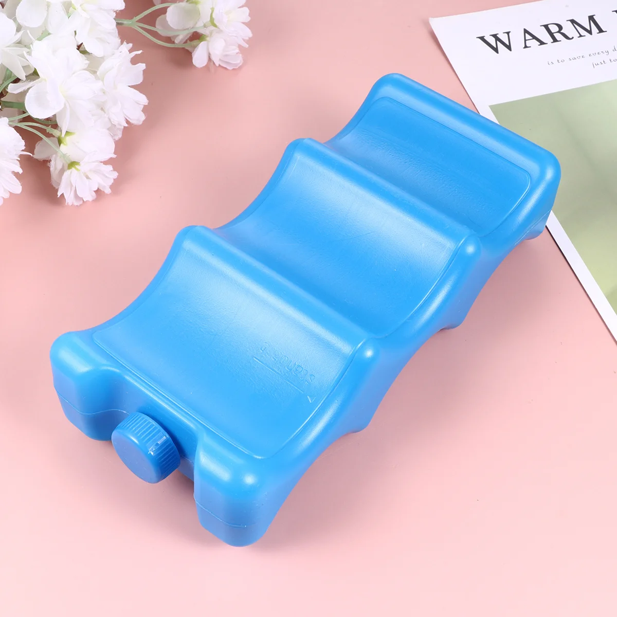 

2Pcs Blue Ice Pack Breast Milk Cooler Freezer Storage Container Reusable Food Beverage Preservation for Office Travel