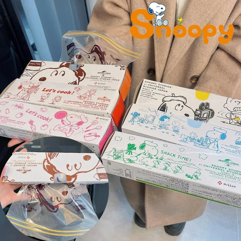 Snoopy Fresh-Keeping Bag Food Sealed Bag Clear Vegetable Fruit Refrigerated Storage Bag Food Classification Sealed Refrigerator