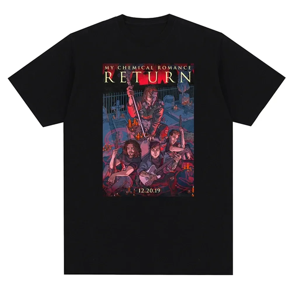 

2025 new model My Chemical Romance Mcr Band Men Women Cotton T-Shirt Printed T Shirt Casual Short Sleeve Tshirt Streetwear Trend