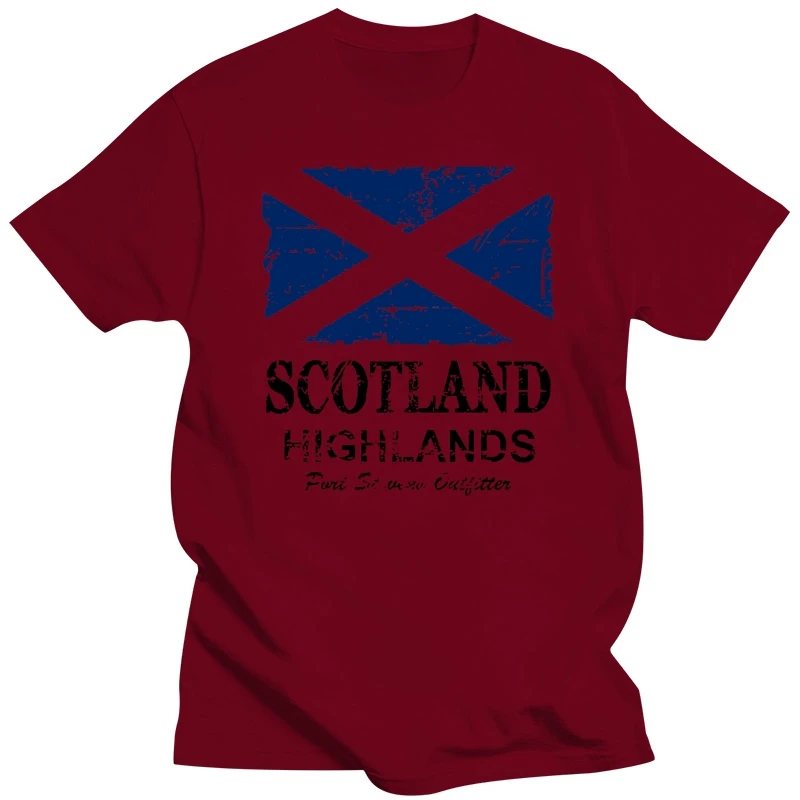 Scotland Scottish Flag T-shirt For Men Plus Size Cotton Team Tee Shirt 4XL 5XL 6XL Camiseta