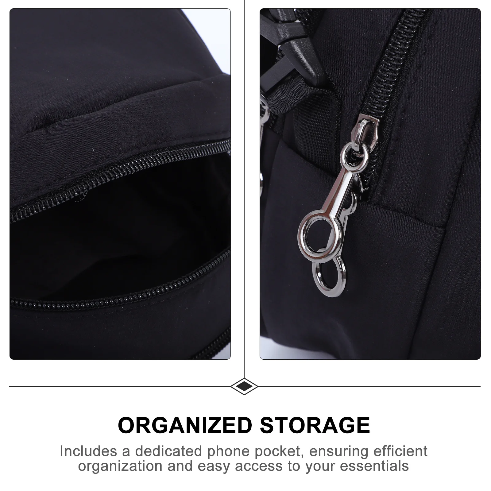 Lightweight Black Shoulder Purse Minimalist Crossbody Sling Bag For Men Women Small Fashion Phone Purse For Daily Leisure