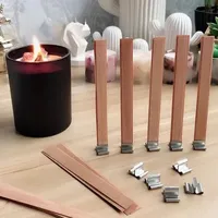 10 sets of natural wood wax core candle materials,soy wax aromatherapy, smoke-free and environmentally friendly wood chip holder