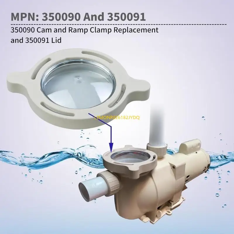 

M7DF Pool Pump Cover Cams and Clamp Pool Pump Locking Rings Plastic Texture