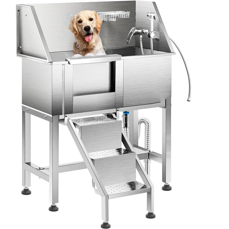 

Novelty Stainless Steel Pet Bath Tub Luxury Eco-Friendly Dog Grooming Shower Products Washing Machine Dog Spa Bathing