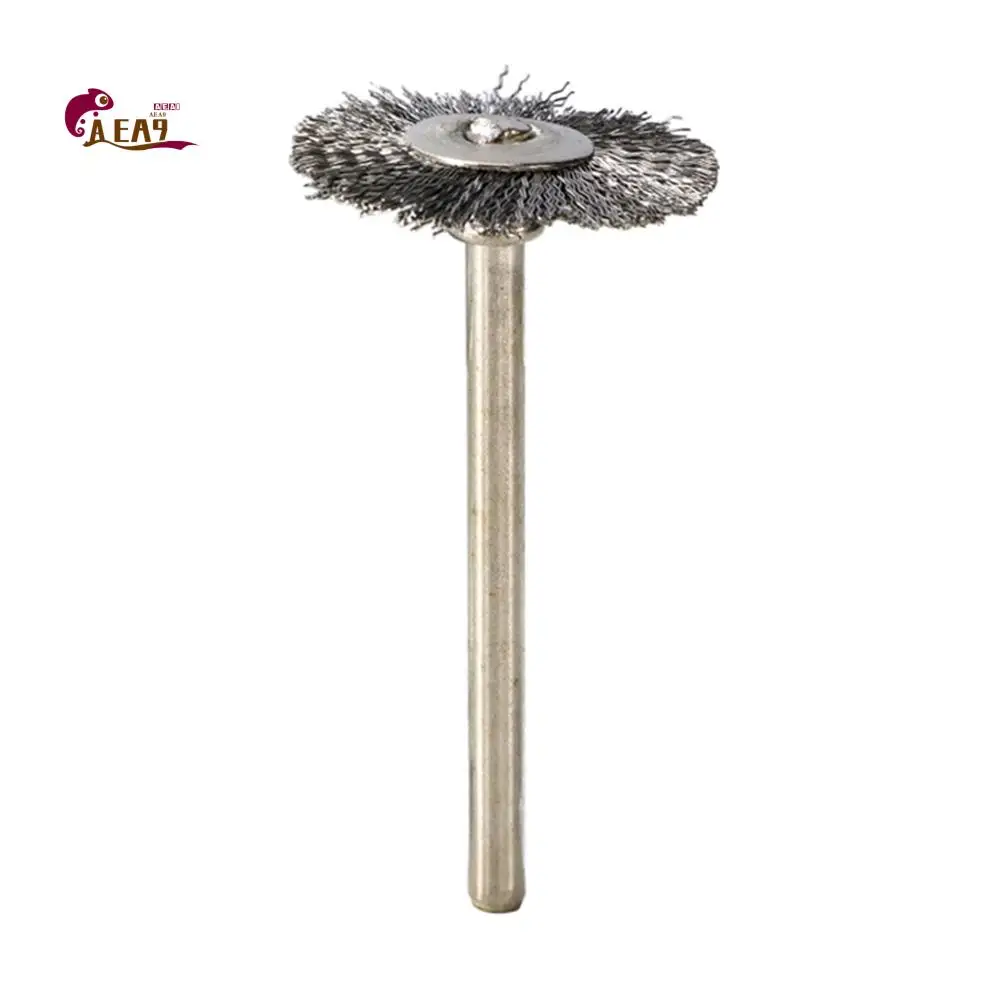

AEA9-40 Pieces Mini Wire Brush Wheel Cup Brass Steel Wire Brush Set (3Mm) Shank For Power Dremel Rotary Tool Polishing Buff
