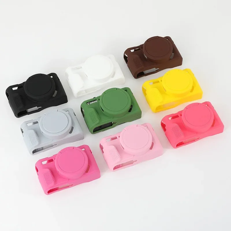 Camera Soft Silicone Skin Cover For Canon G7XII G7X II G7X Mark 2 G7X2 Body Rubber Case Bag With Lens Protector