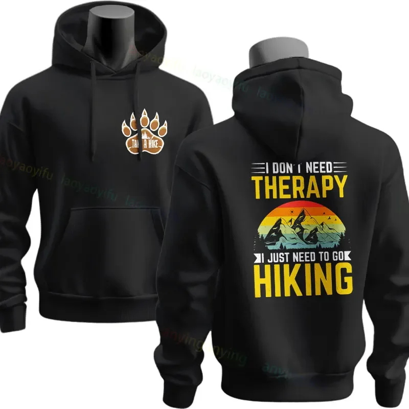 Men's Go Hiking Graphic Design Hoodie with Worst Case Scenario Casual Long Sleeve Sweatshirts for Fall & Winter Outdoor Clothing