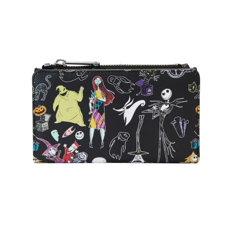 กระเป๋าสตางค์ดิสนีย์ ไนท์แมร์ บีฟอร์ คริสต์มาส น่ารัก กระเป๋าสตางค์แบบหนีบเงินลายฮาโลวีน กระเป๋าใส่บัตรการ์ตูนสำหรับเด็ก ของขวัญเทศกาลสำหรับเด็กชายและเด็กหญิง