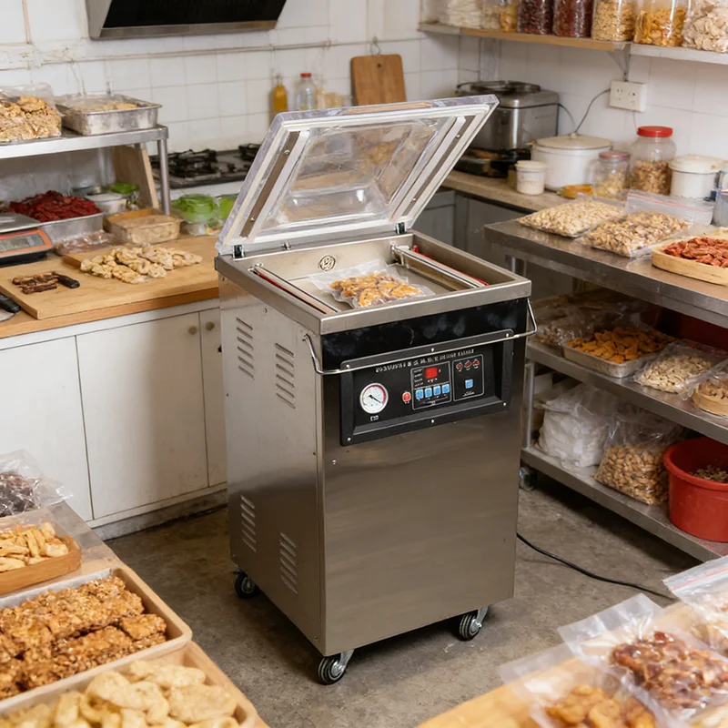 Multipurpose 600mm Long Sealer Industrial Vacuum Packer for Frozen Seafood Grains Heavy Duty 304 Stainless Steel
