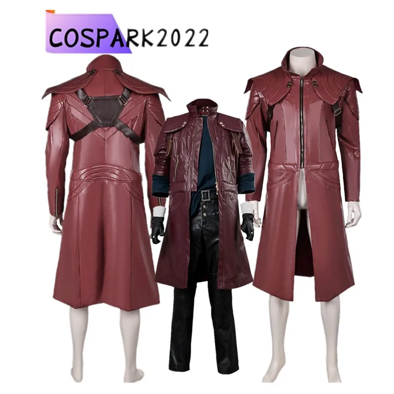 

Adult Dante Cosplay Coat Costume DMC Fantasia Jacket Men Shirt Gloves Pants Outfits Halloween Carnival Party Fantasia Suit