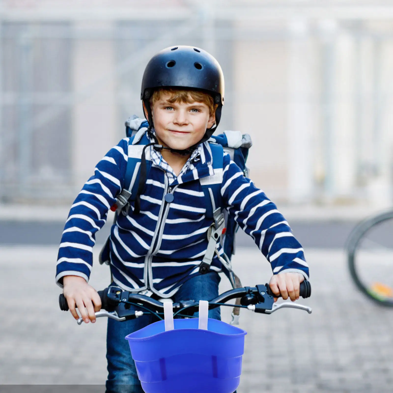 1Pcs Scooter Basket Blue Plastic Hanging Bike Basket for Durable Easy to Attach Suitable for Bike