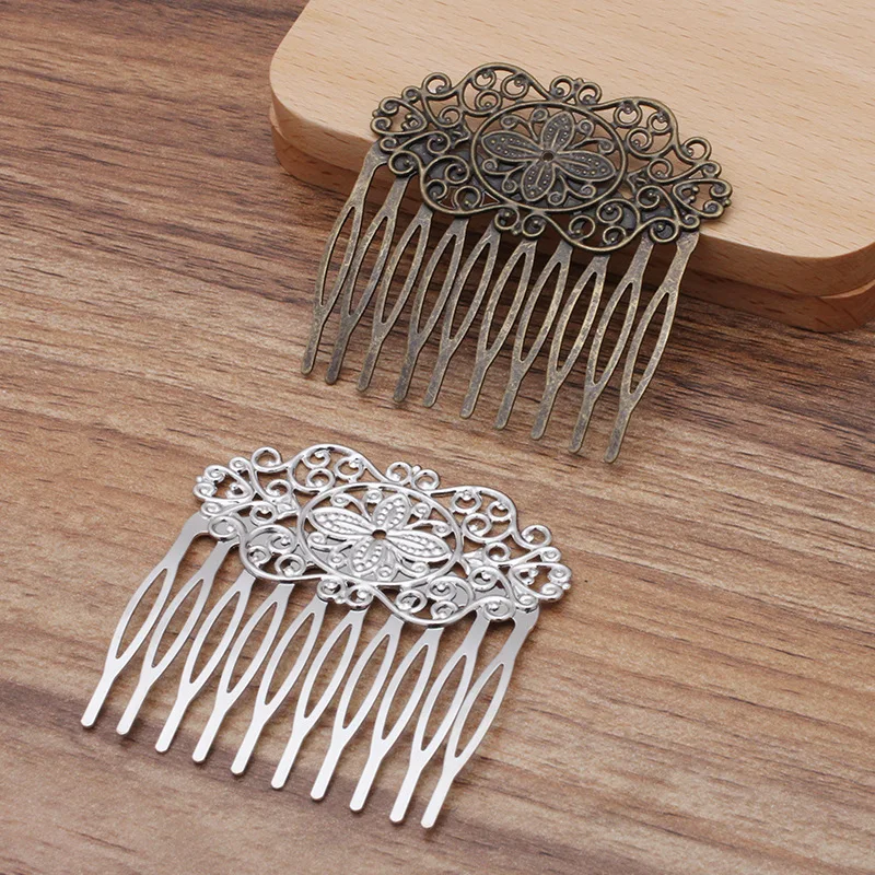 1pc 55x60mm 10 Teeth Flowers Flamenco Comb Hair Clip Headwear Hairpin Leagues For Women Chinese Accessories Ornaments Supplies