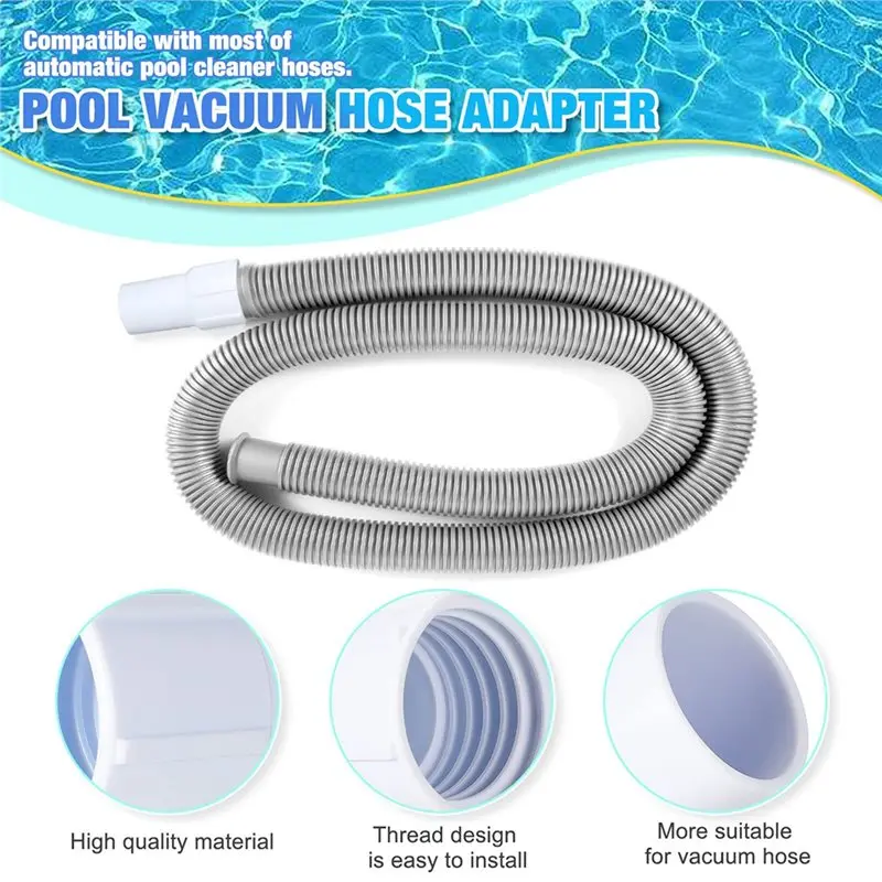 ABYM Replacement Cuff Vacuum Hose 1-1/2 Inch 4 Pieces Pool Cleaning Tools Accessories Threaded