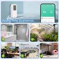 Smart Life Tuya WiFi/Zigbee Temperature & Humidity Sensor, IP65 Waterproof LCD Display, Works with Alexa/Google, Indoor/Outdoor