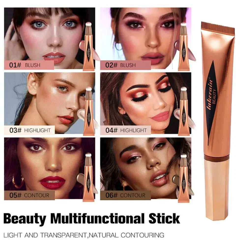 Natuurlijke Gezicht Vloeibare Blusher Crème Wang Oog Tint Perzik Contouren Multi-gebruik Cosmetische Fleuren Make-up Blush Wang Make-up Sti D1V7