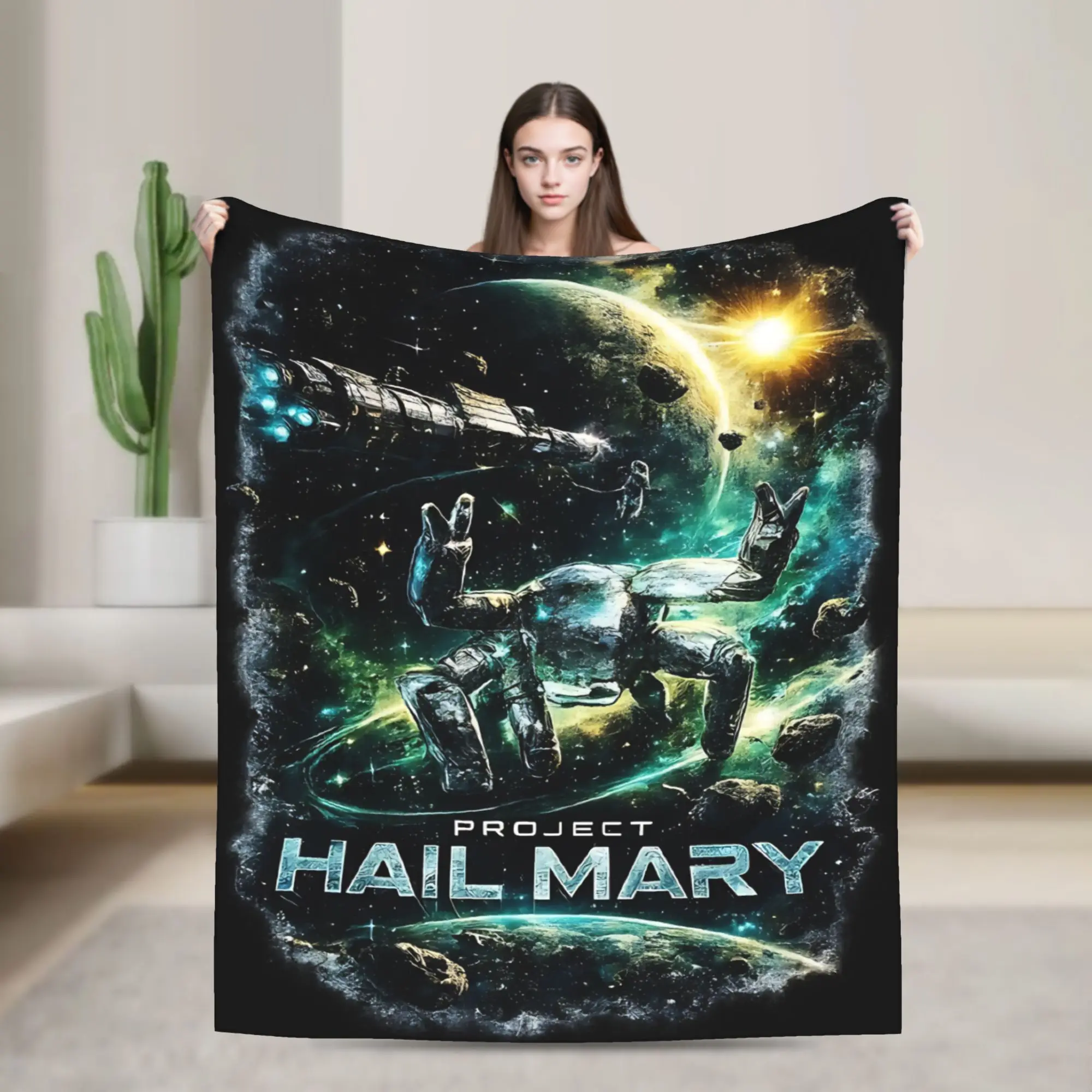 Project Hail Mary Plush Blankets Kids  Flannel Bedding Throws For Outdoor Warm Soft Custom Quality Bedspread Gift