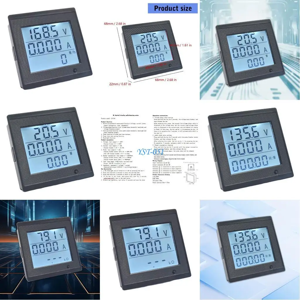 

E15A Electrical Testing Device With Double Alarm Functions Data Retention And Digital Backlight For Low Light Environment